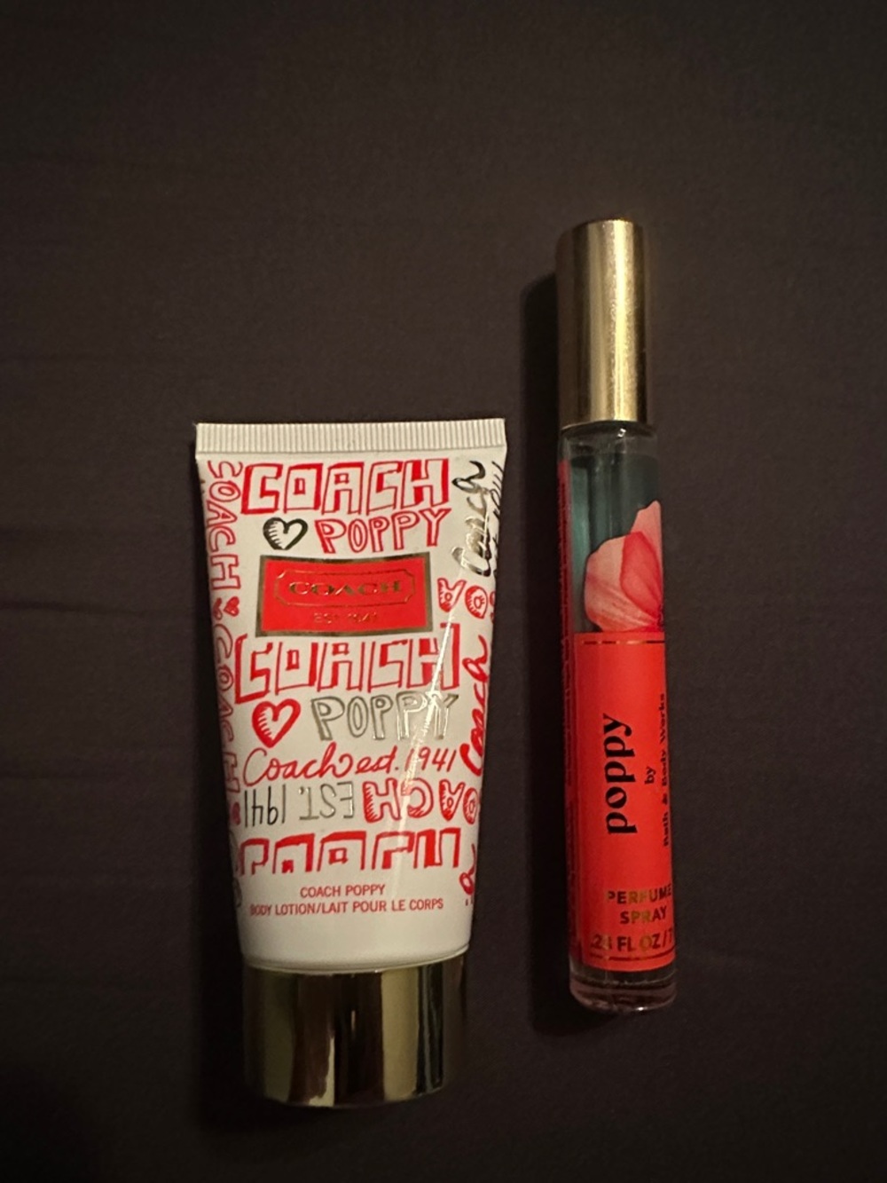 Coach Poppy Travel Spray & Tube Set Poppy Lotion